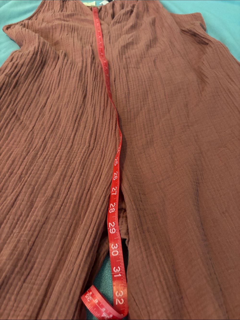 Universal Thread Sleeveless Gauze Jumpsuit in Rust - Picture 6 of 8